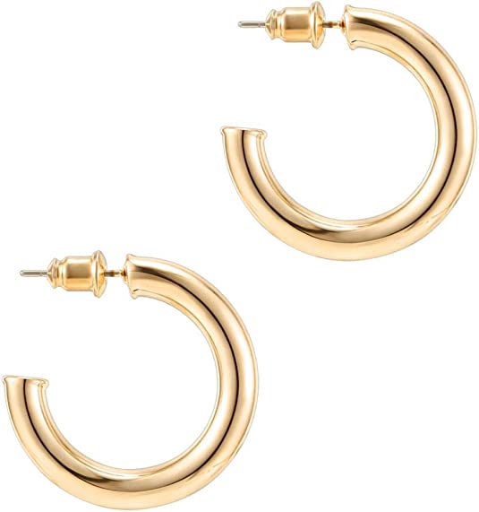 Chunky Gold Hoops From Amazon