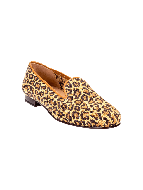Needlepoint Cheetah Loafers from Stubbs & Wootton