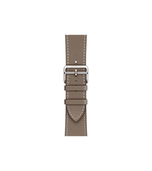 Leather Apple Watch Strap in Étoupe from Hermes