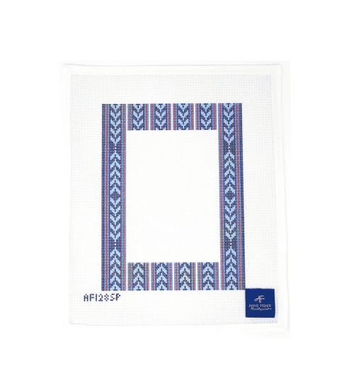 Blue & Red Needlepoint Picture Frame via Greystone