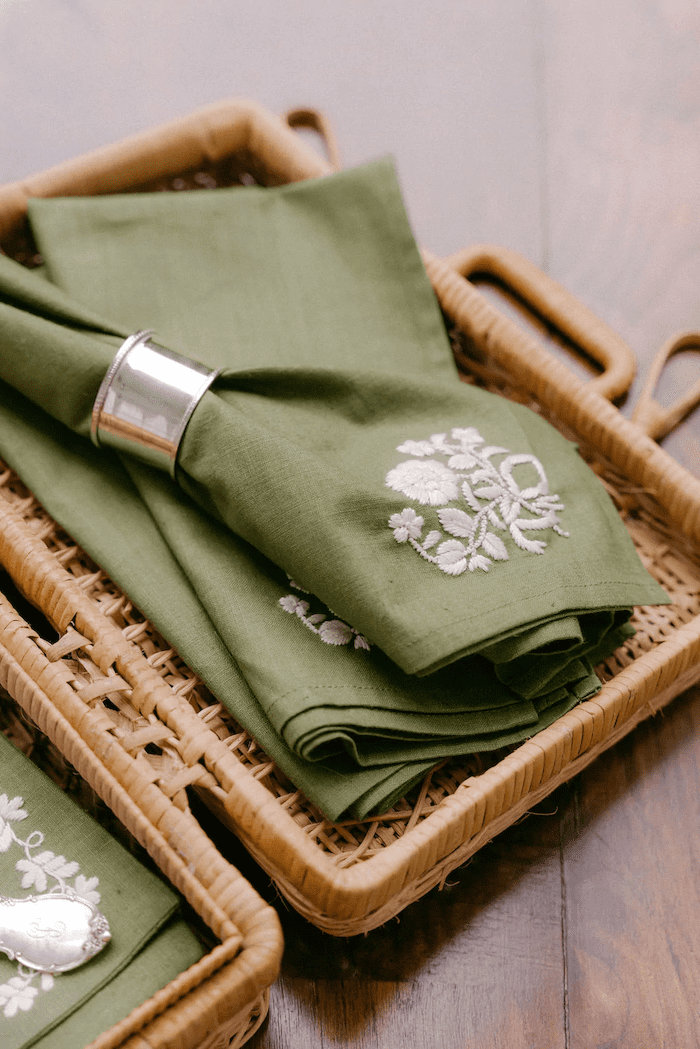 Embroidered Napkins from Parterre