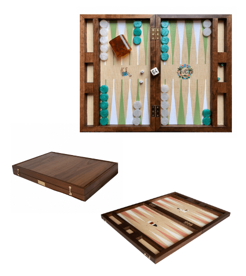 Custom Hand-Painted Backgammon Board from Nine Fair