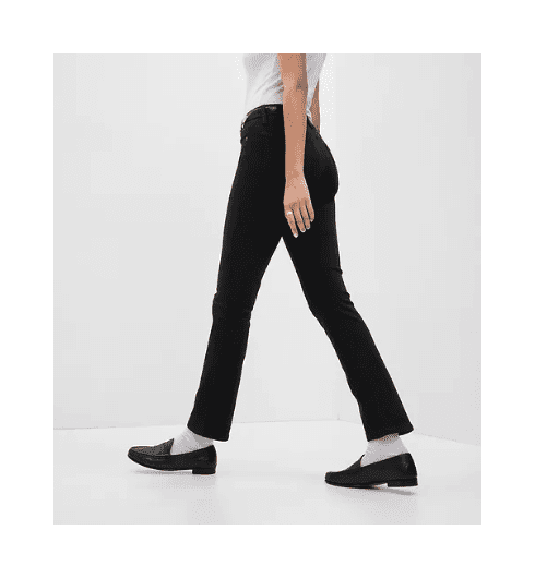 Black Mid Rise Classic Straight Jeans with Washwell from Gap